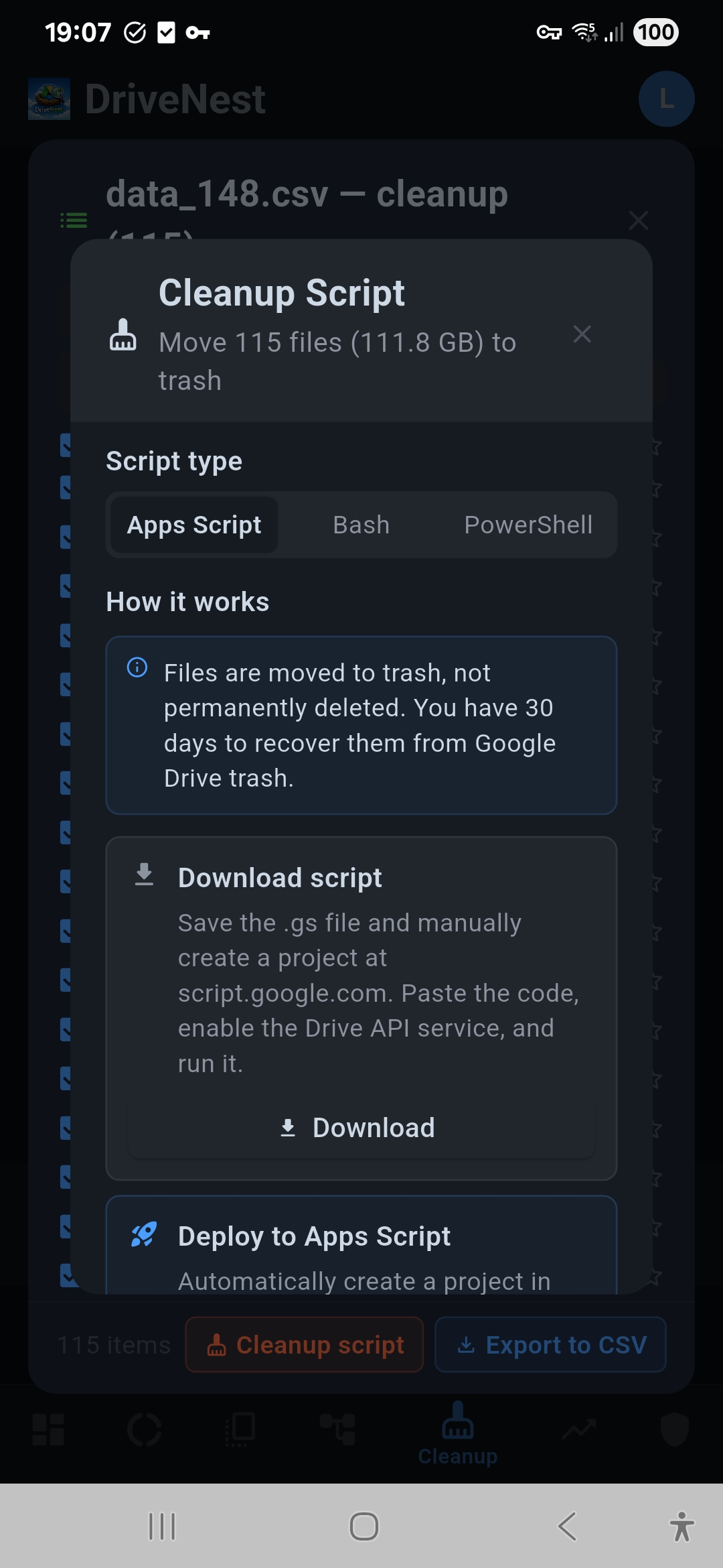 Cleanup Script