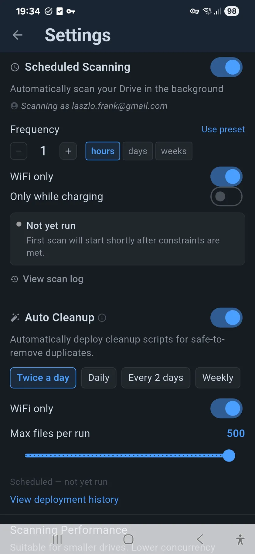 Scheduled Scans