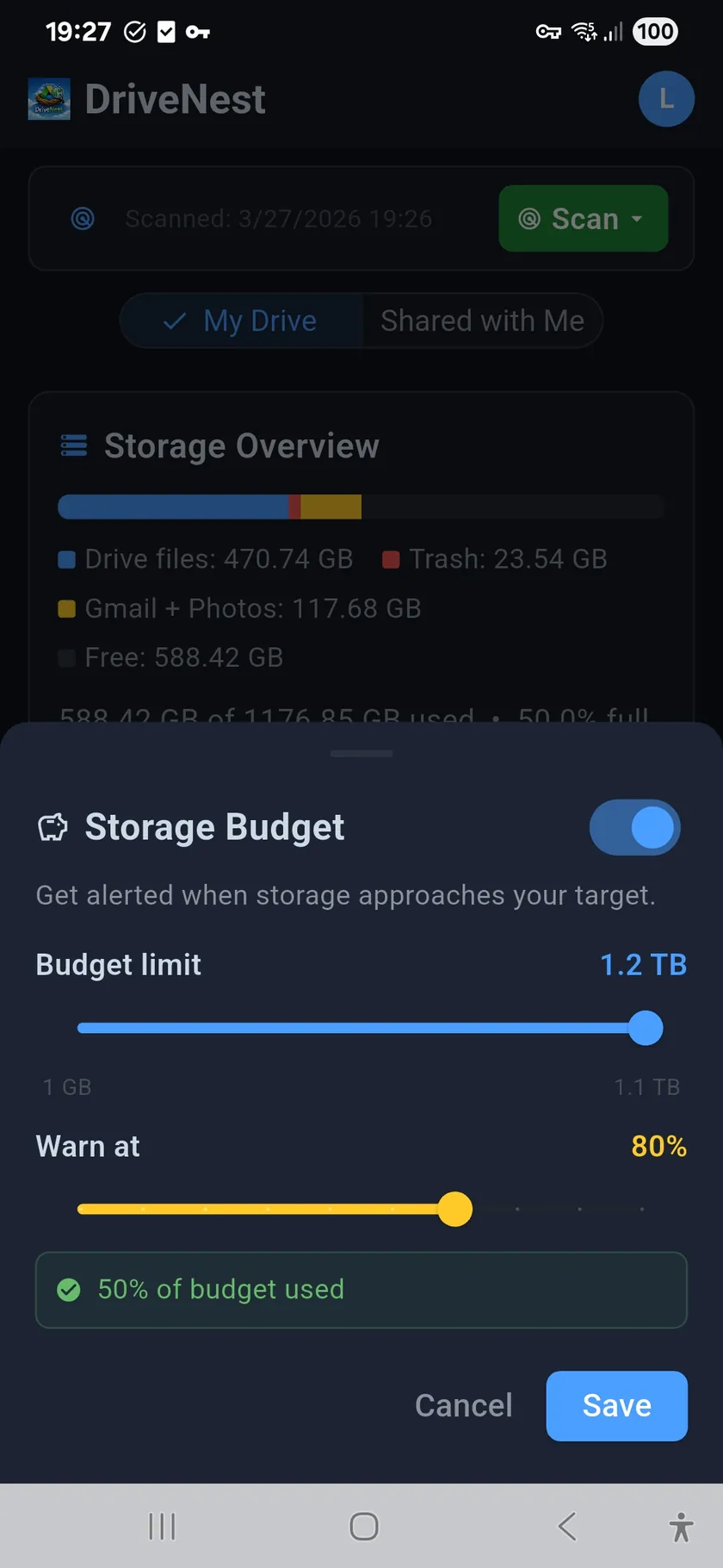 Storage Budget